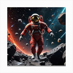 Galactic Dreams: An Astronaut's Infinite Journey Canvas Print