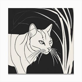 Cat In The Grass Canvas Print