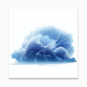 Stormy Sky With Lightning Canvas Print