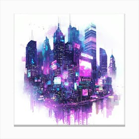 Cityscape.Generated AI. Wall Art Print 2 Canvas Print