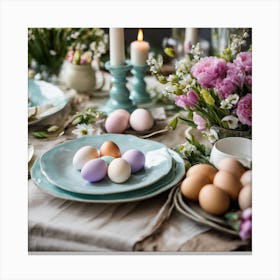 Easter Table Setting 1 Canvas Print