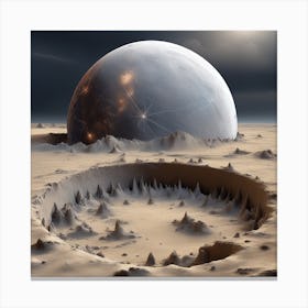 Planet In The Desert Canvas Print
