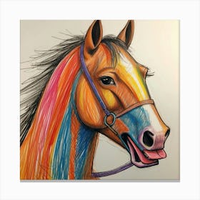 Horse Drawing Canvas Print