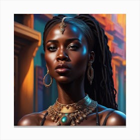 African Woman Canvas Print