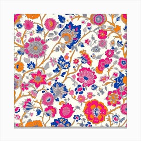 Tulip Tide London Fabrics Floral Pattern 2 Canvas Print