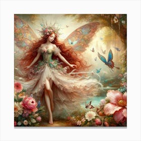 Fairy In The Forest 38 Canvas Print