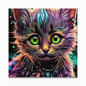 Cat With Green Eyes Canvas Print