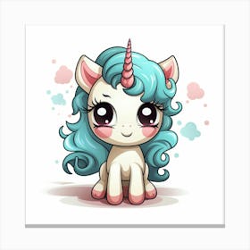 Cute Unicorn 48 Canvas Print