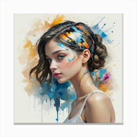 Portrait Of A Girl Art Print Canvas Print