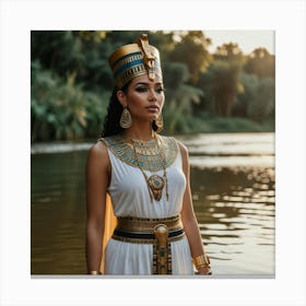 Leonardo Lightning Xl A Female Wears Like An Ancient Egyptian 0 Canvas Print