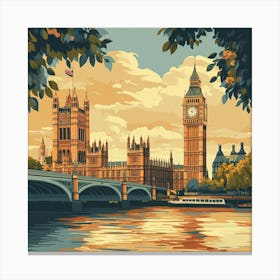 Big Ben In London Art Canvas Print