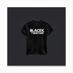 Blackk T-Shirt Mockup Canvas Print