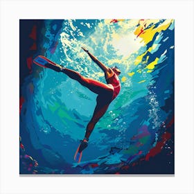 Olympic Swimmer 2 Canvas Print