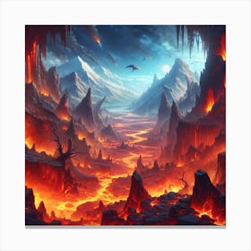 Lava Landscape Canvas Print