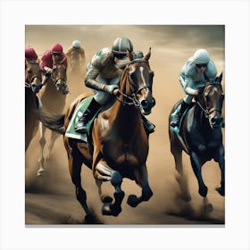 Horse Race 17 Canvas Print