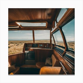 Interior Of A Bus Canvas Print