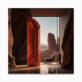 Door In The Desert Canvas Print