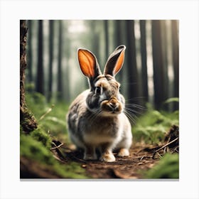 Rabbit In The Forest 136 Canvas Print