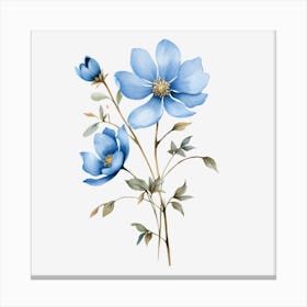 Blue Flowers 4 Canvas Print