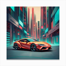Futuristic Sports Car 9 Canvas Print