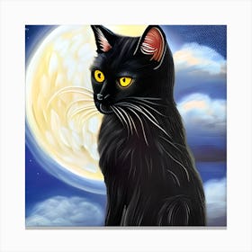 Cute Black Kitten Canvas Print