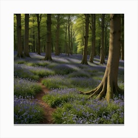 Bluebells In The Woods 2 Canvas Print