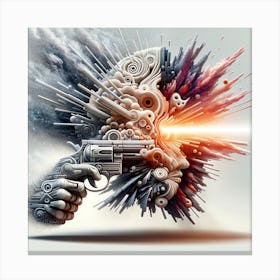 Abstract gun Canvas Print