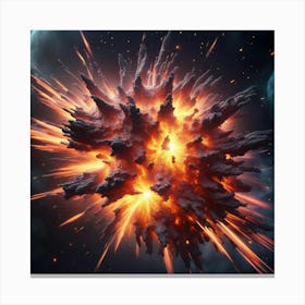 Explosion In Space Canvas Print