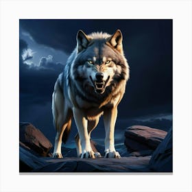 Wolf expresses luxury and sublimity 1 Canvas Print