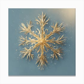 Gold Snowflake vector art Canvas Print