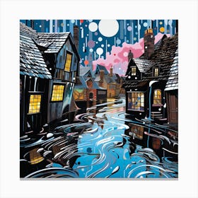 Night In The Town Canvas Print