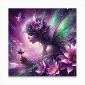 Lotus Flower Fairy Canvas Print