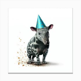 Birthday Tapir Canvas Print