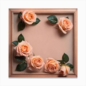 Frame With Roses 12 Canvas Print