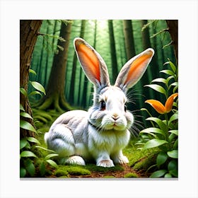 Rabbit In The Forest 18 Canvas Print