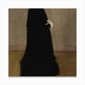 Woman In Black Canvas Print