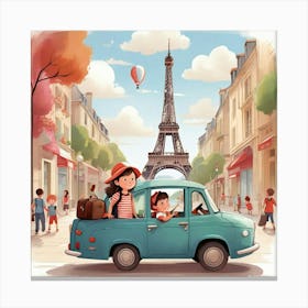 Eiffel Tower art Canvas Print