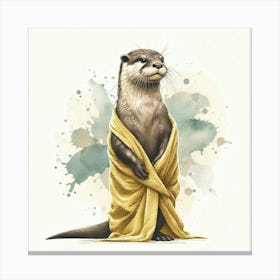 Otter Bathroom Animal 2 Canvas Print