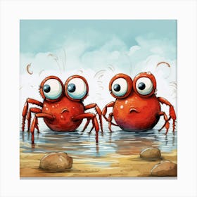 Crabs Cartoon Stampe su tela