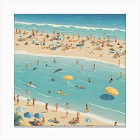 Beach Scene 2 Canvas Print