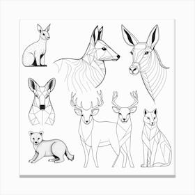 Set Of Animals Canvas Print