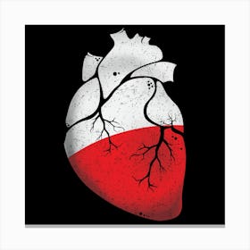 Poland Heart Flag Canvas Print