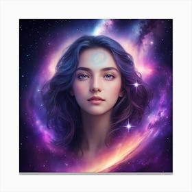 Nebula Girl Canvas Print