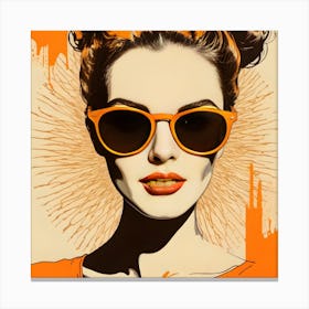 'Orange' Woman Canvas Print