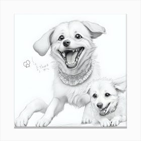 Two Dogs Canvas Print