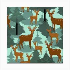 Deer In The Forest 37 Canvas Print