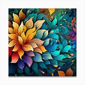 Abstract Floral Abstract Background Canvas Print