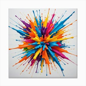 Colorful Paint Splash 16 Canvas Print