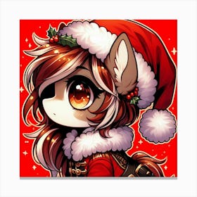 Santa Pony Canvas Print