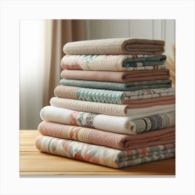 Stacked Blankets Canvas Print